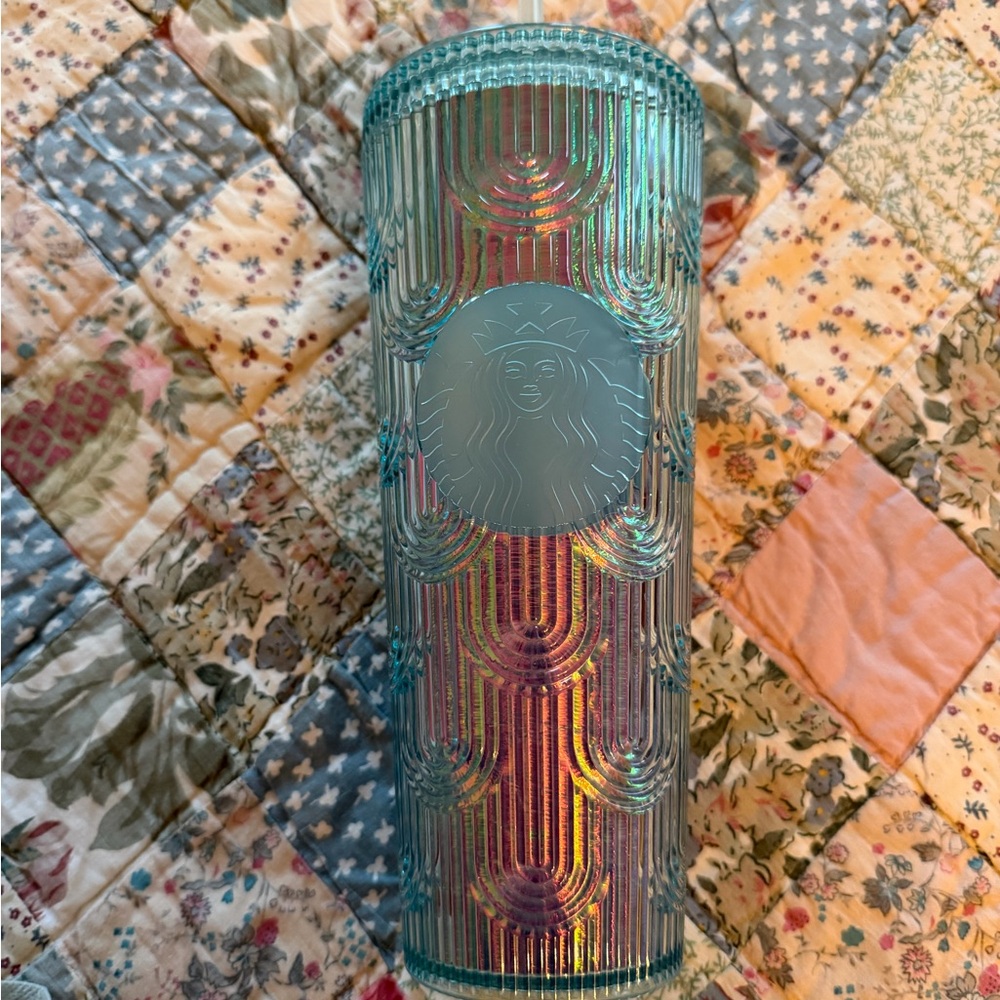 STARBUCKS IRIDESCENT RAINBOW TEXTURED TUMBLER VENTI